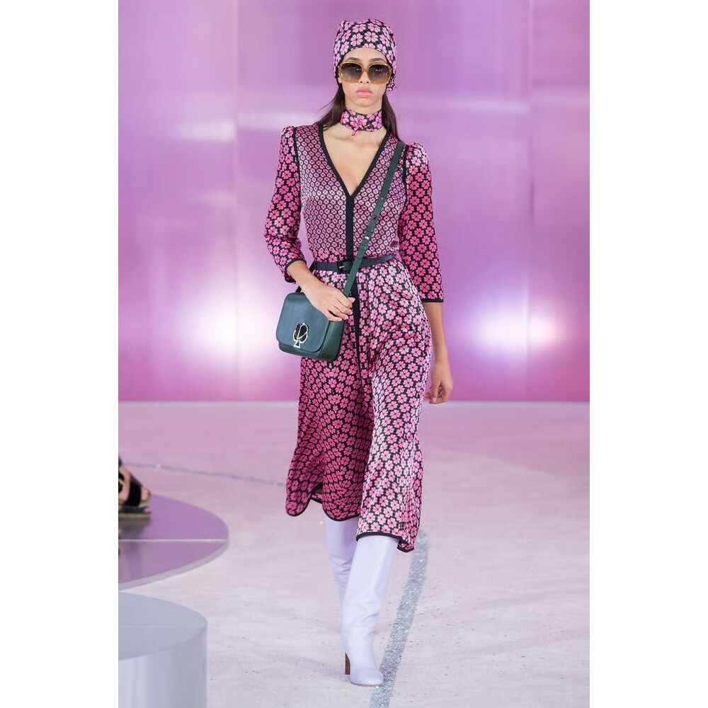 Kate Spade 'Spade Flower 'Silk Midi Dress 10 Nicola Glass 2019 Runway Collection